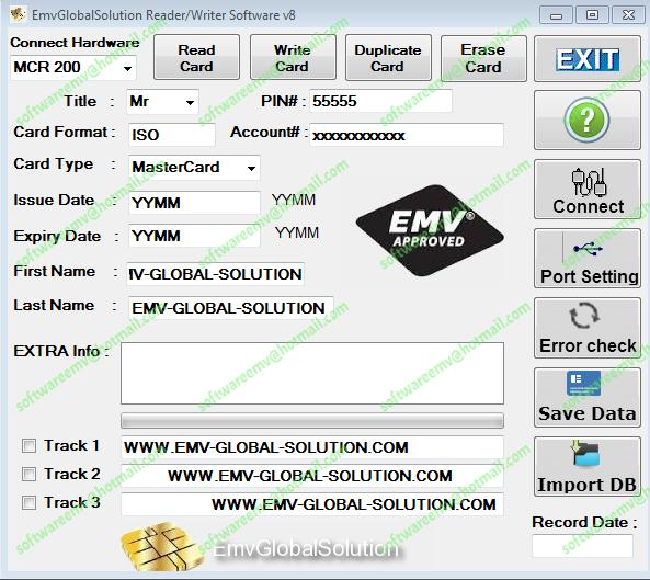 emv reader writer software download
